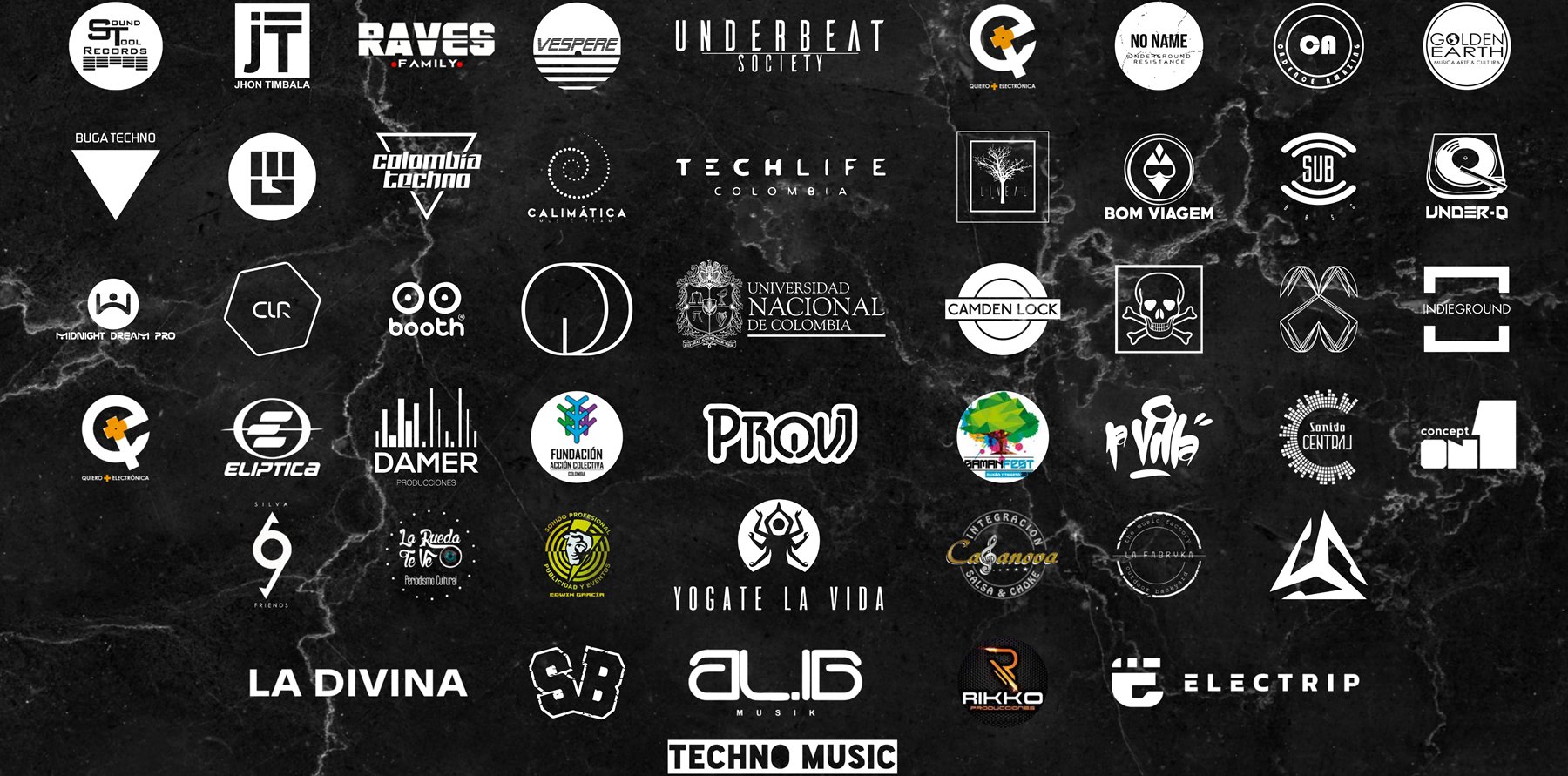 Logos de productoras, clubs y marcas para las que ha proyectado Only Session